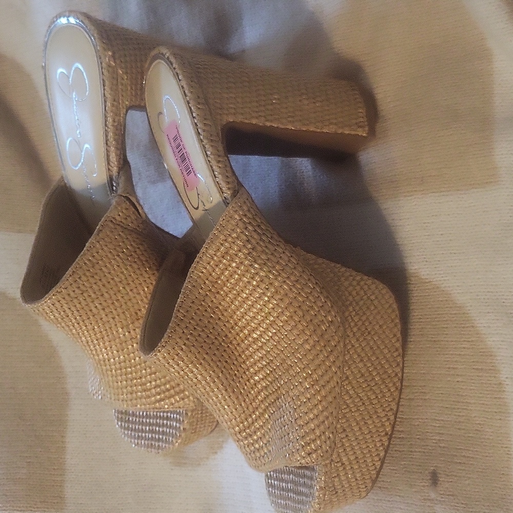 NEW Jessica Simpson Woven Platform High Heel Summer Mule Sandals 🤎 - Picture 4 of 7